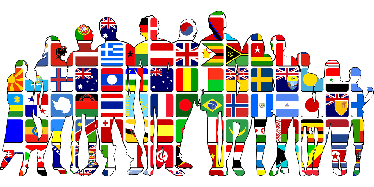 group outline of world nationalities