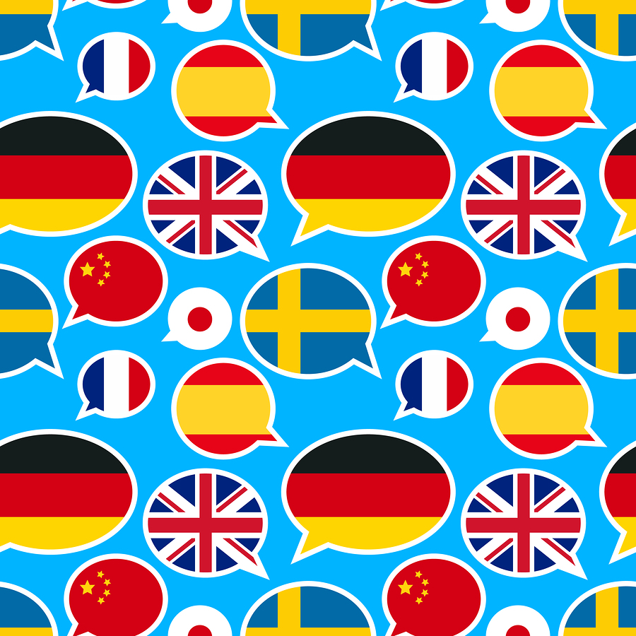 pattern of flag speech bubbles