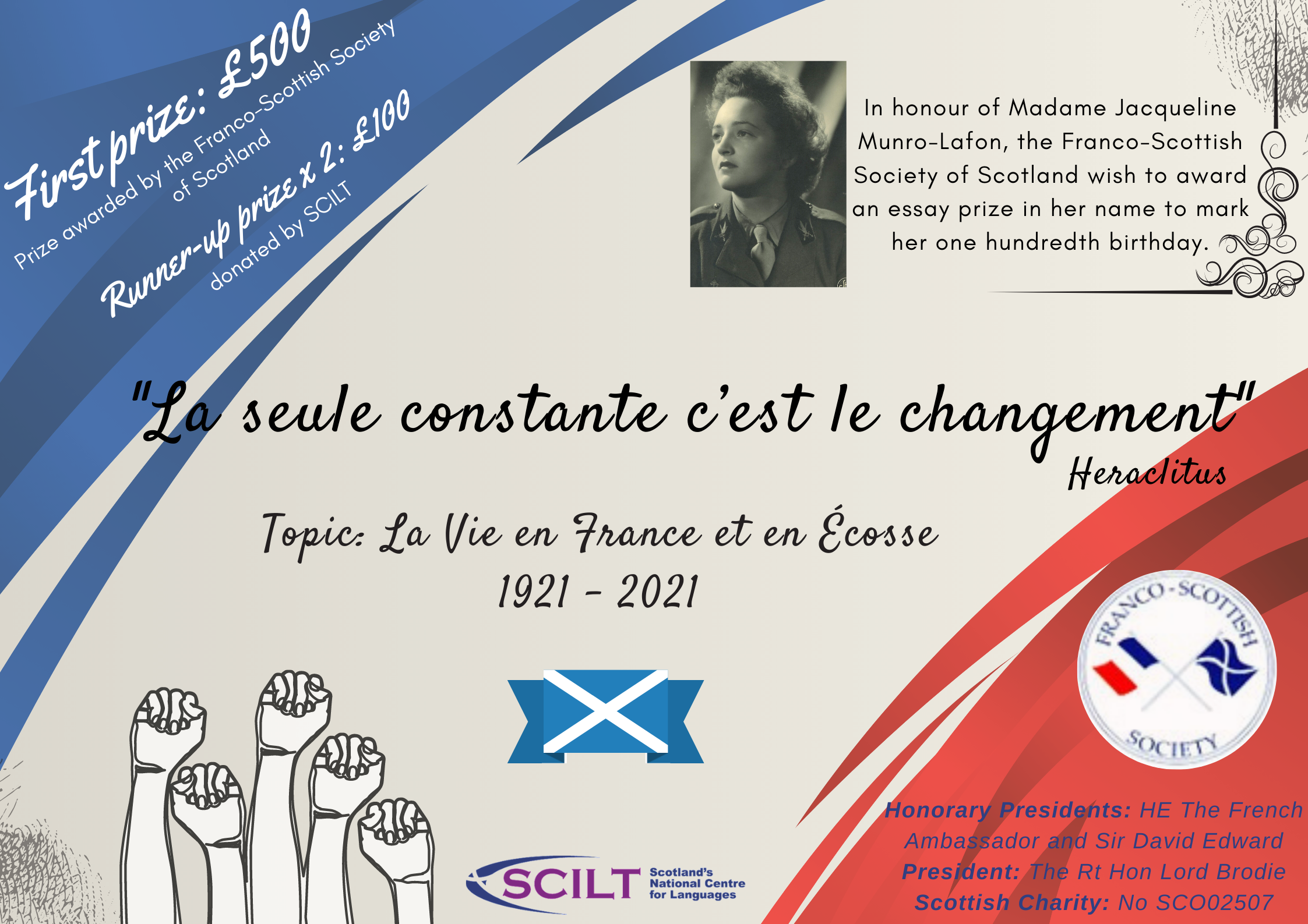 Jacqueline Munro-Lafon essay competition flyer Jacqueline Munro-Lafon essay competition flyer
