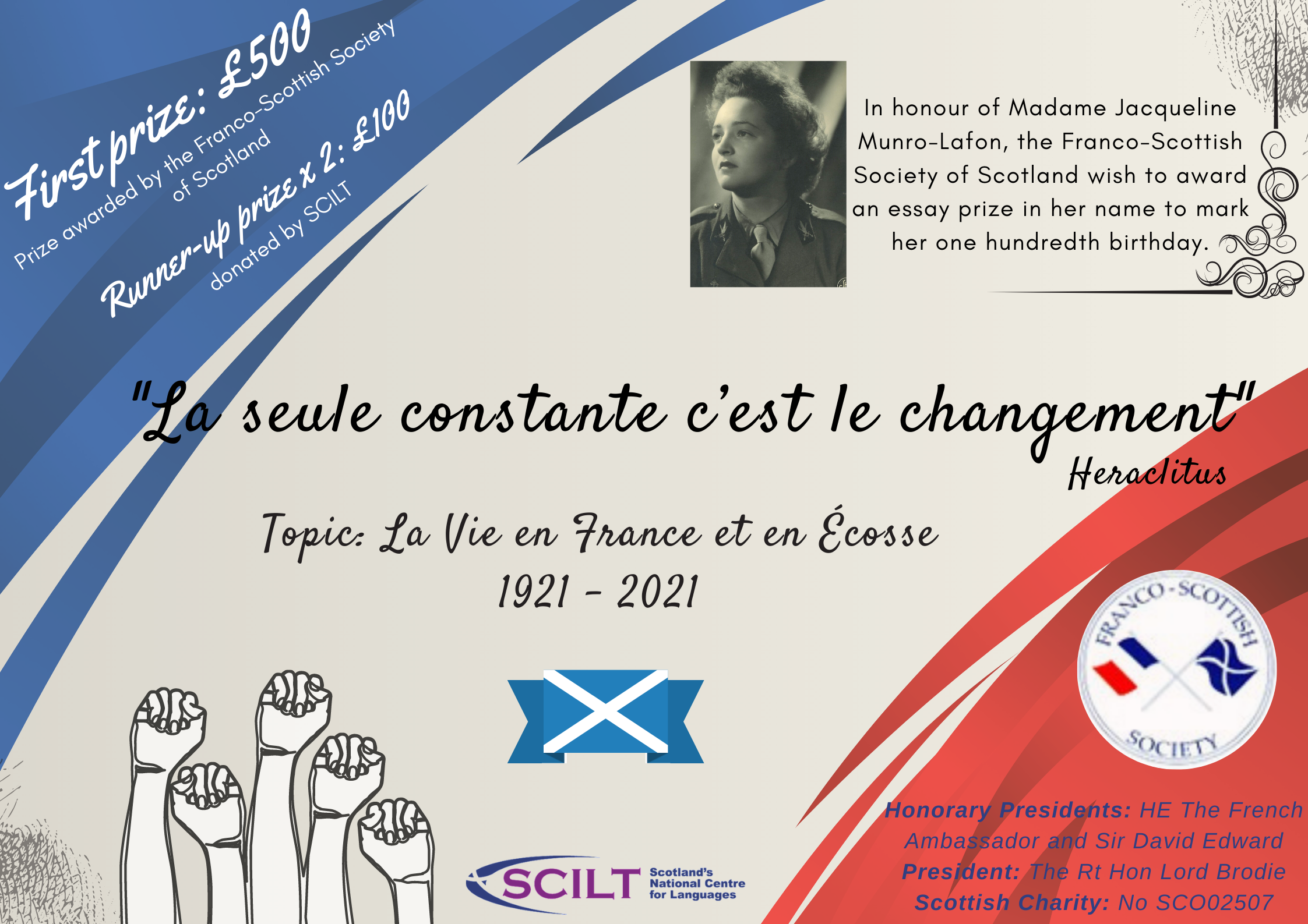 Jacqueline Munro-Lafon essay competition flyer