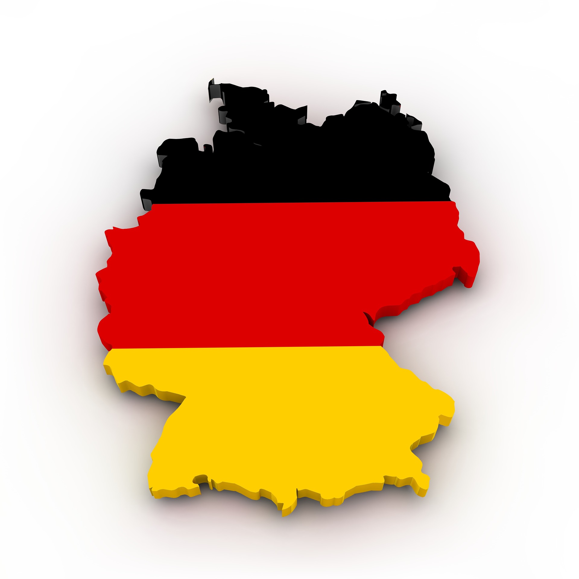 map of Germany made up of national flag