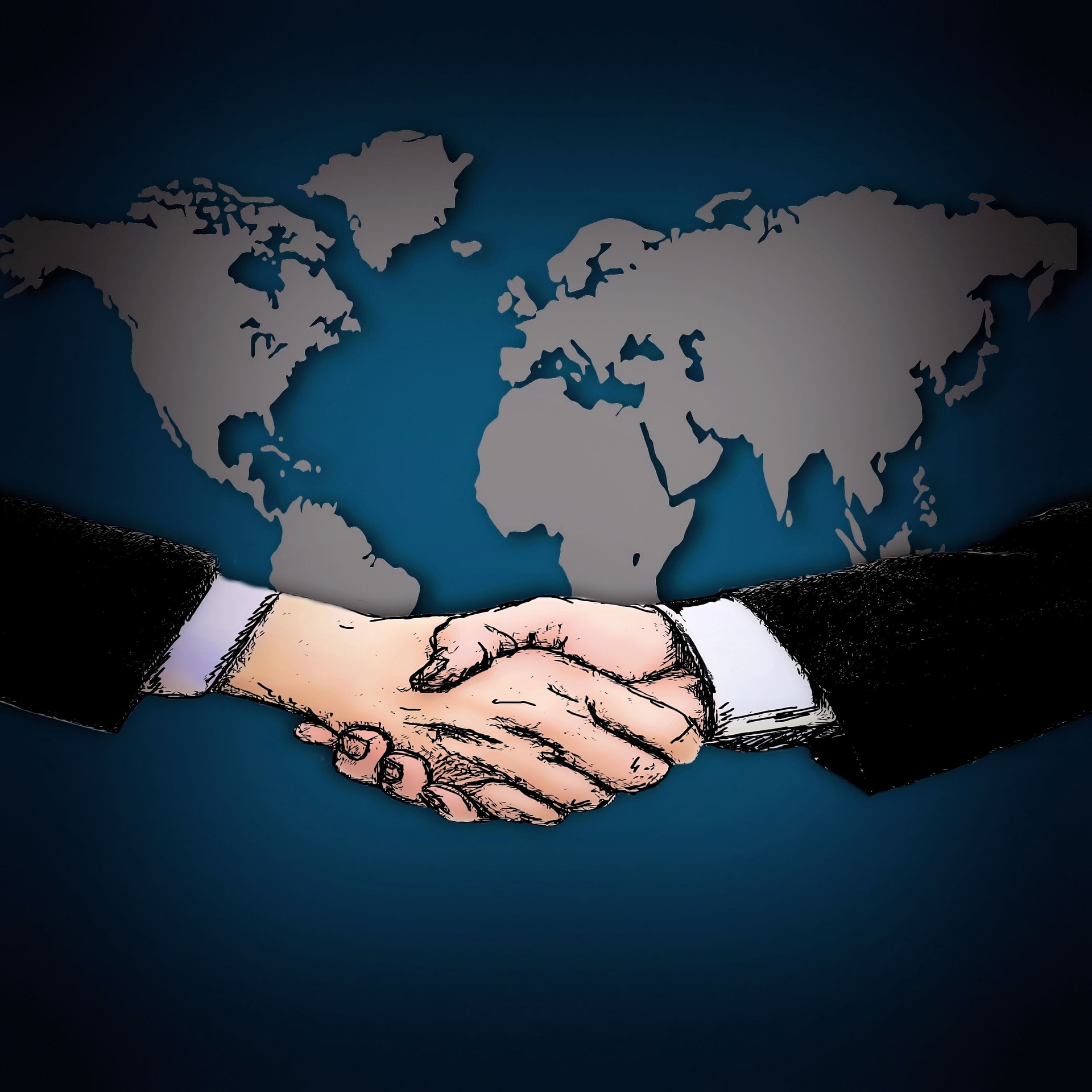 Shaking hands across the globe