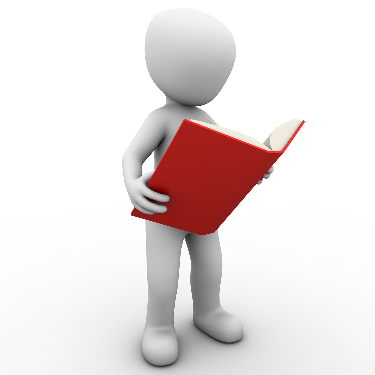 character reading a book