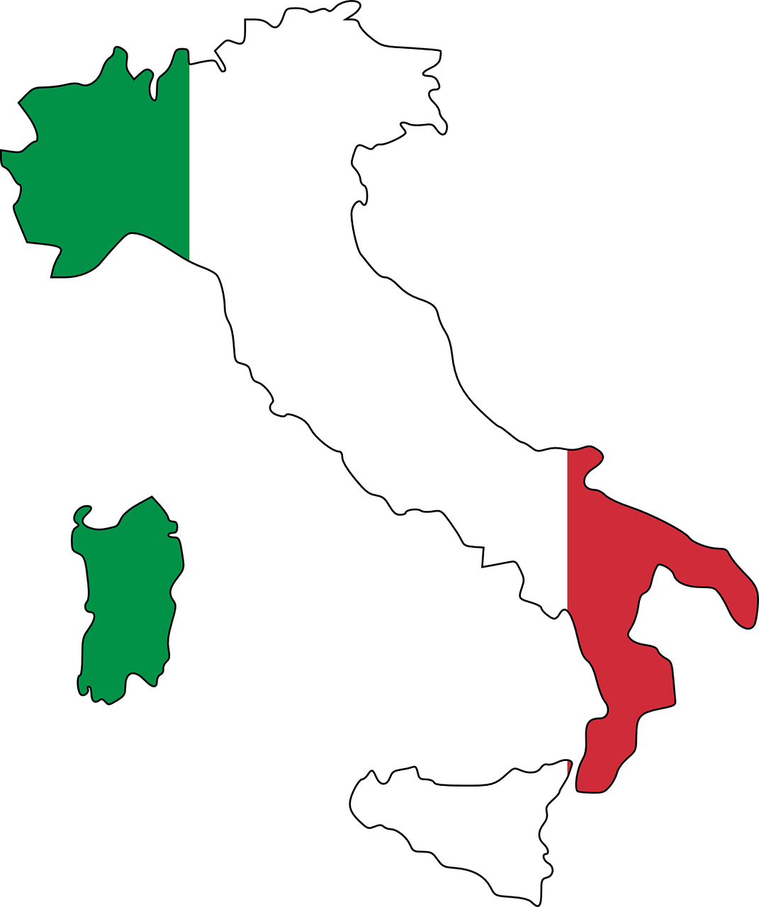 map of Italy
