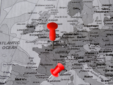 map of france and spain