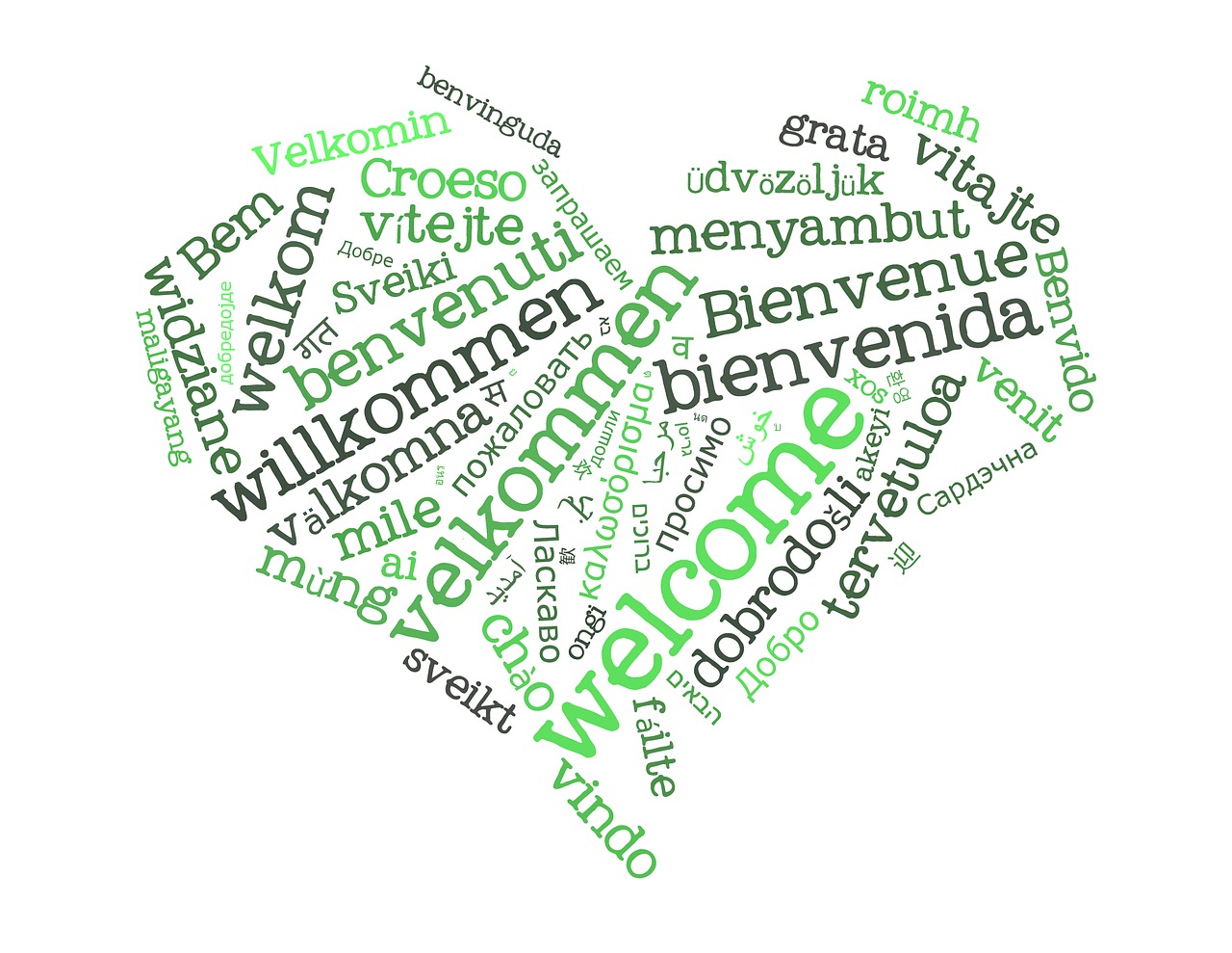 multilingual welcome message