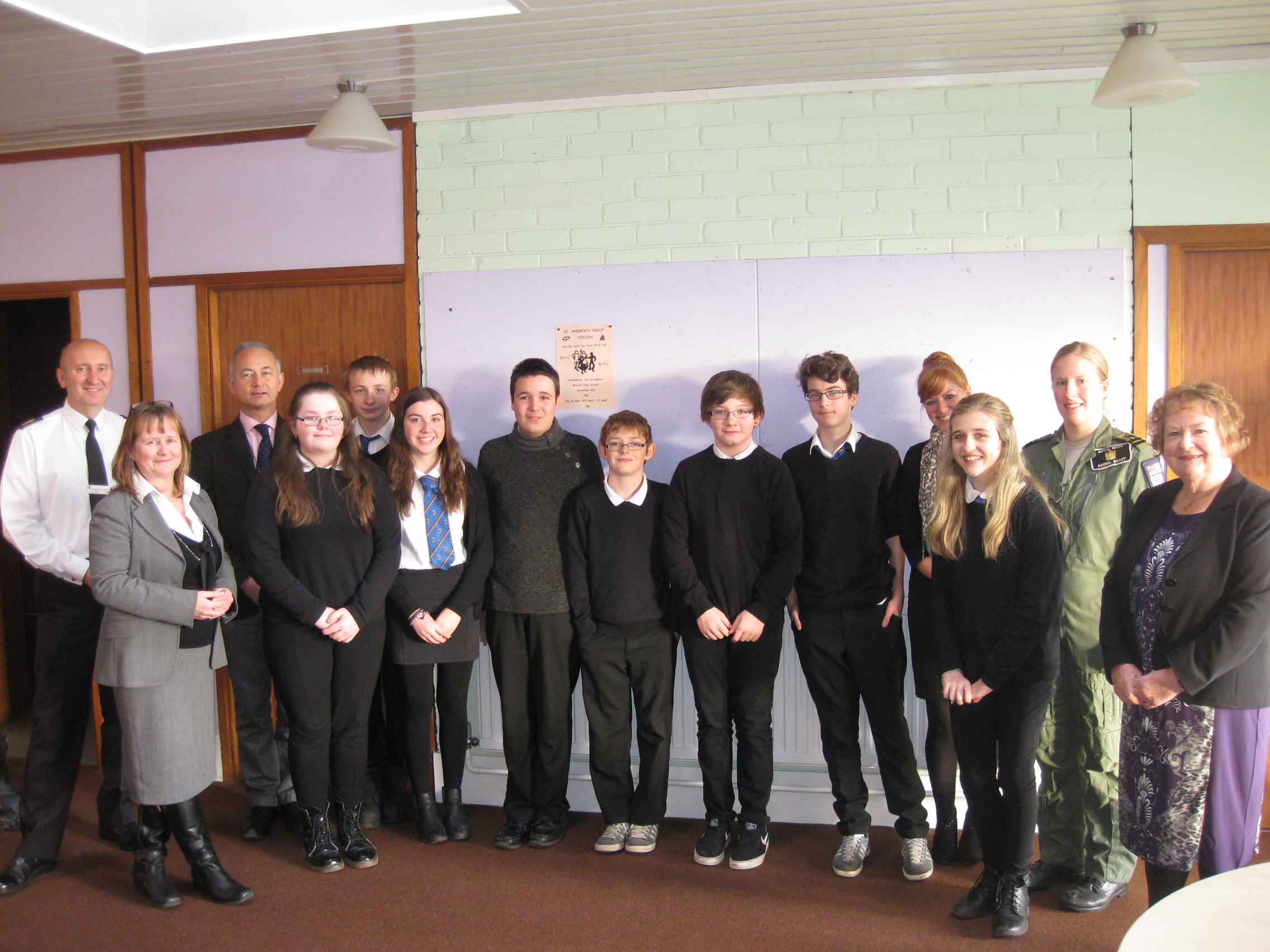 Pupils at Brechin High School