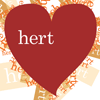 Illustration of a heart with text written in Scots as hert